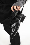 Low buckle banding denim pants
