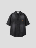 Uncle Patch Short Sleeve Denim Shirt