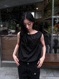 STRING SLEEVELESS BLOUSE