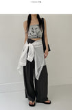 LeM Pintuck Wide Slacks