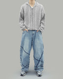 noti Knit Hoodie Zip Up