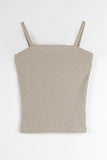 Cover ribbed square sleeveless