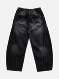Ete diagonal curve denim pants