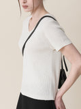 [Premium] Whole Garment Bush Wool Short Sleeve Knit