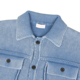 Stone Denim Washing Knit Trucker Jacket