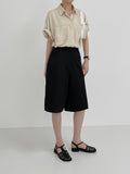 Nuel Cotton Bermuda Wide Pants