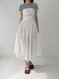 Shirring Smoke Tube Top One Piece