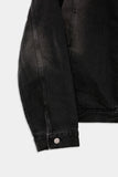 Smog Washed Hood Denim Zip-Up