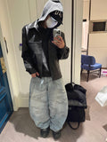 Tenor camo balloon denim pants