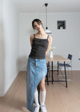 BUTTON LAYERED SLEEVELESS