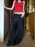 LAYERED DENIM PANTS