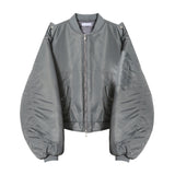 Gaen Cropped Balloon Flight Jumper