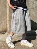 Hip-hop Tuck Bermuda Pants