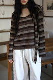 Angora Scarf Stripe Tee