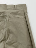 Reverse Pintuck Cotton Wide Pants