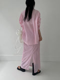 Shimmer Stripe Maxi Banding Skirt