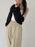Hooded nylon bolero jumper