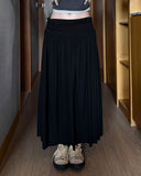 SWEAT SHIRRING MIDI SKIRT
