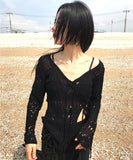 CROCHET RIBBON KNIT