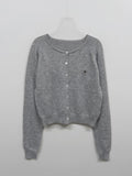Sugar Symbol Round Neck Cardigan