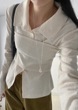 [Bustier SET] Serine Rib Cardigan T-shirt