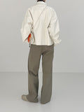 Leather Overfit Crop Shirt