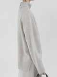 [Premium] Fair Turtleneck Whole Garment Wool Set-up Knit