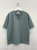 Basic twin open collar short sleeve