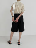 Nuel Cotton Bermuda Wide Pants