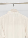 [Premium] Issey Pleated Collar Robe Long One Piece
