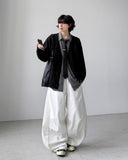Art V-neck Balloon Cardigan