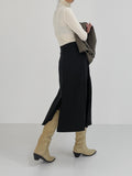 Lehman Wool Pleated Long Skirt