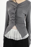 Louis wrinkle pintuck cardigan