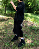 Nylon Track Stitch Bermuda Pants