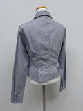 Minute Two-Pocket Pintuck Crop Shirt