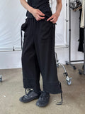 STRING CARGO ANKLE PANTS