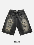 Melan Destroyed Bermuda Denim Pants
