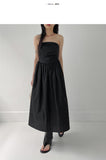 Shirring Smoke Tube Top One Piece