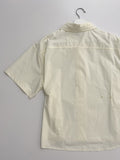 Poplin Two-Way Loose Fit Short Sleeve Shirt