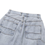 Double Knee Snow Washed Work Denim
