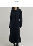 [INC MADE] Duo Layered Shirt Long One Piece