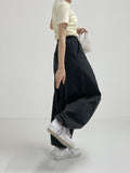Pleats Nylon Jogger Wide Pants