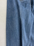 [unisex] Back pin tuck wide denim pants