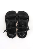 T dark strap sandals