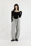 Yuje shirring crop off-shoulder tee