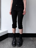 COTTON SLIM CAPRI PANTS