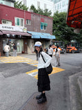 CHECK MIX FRILL SKIRT