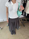 TIE WRAP MIDI SKIRT