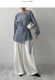 Edin Wrap Loose Fit Blouse