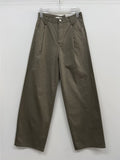 121 One Tuck Cotton Wide Pants